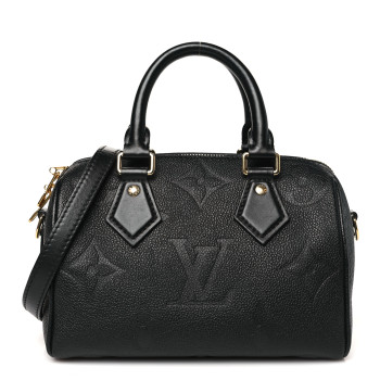 LOUIS VUITTON Empreinte Monogram Giant Speedy Bandouliere 20 Black