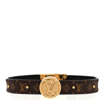 LOUIS VUITTON Monogram LV Circle Reversible Bracelet 17 Black