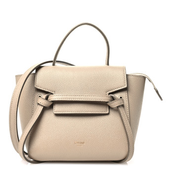 CELINE Grained Calfskin Pico Belt Bag Light Taupe