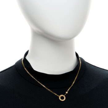 CARTIER 18K Yellow Gold 2 Diamond LOVE Necklace
