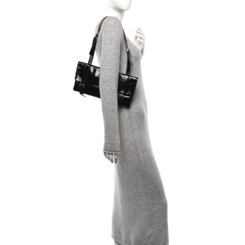 MIU MIU Vernice Tracholla Bag Black