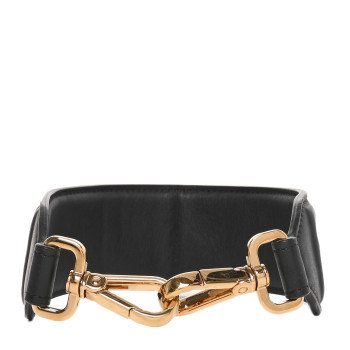 FENDI Vitello Grace FF 1974 Embossed Mini Strap You Black