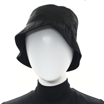 PRADA Re-Nylon Rubber Logo Bucket Hat S Black
