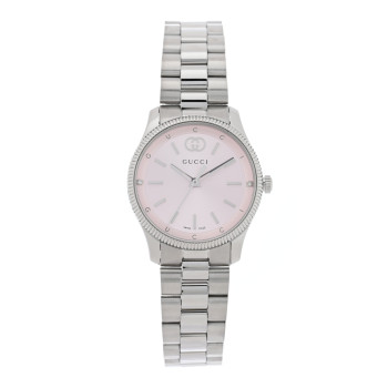 GUCCI Stainless Steel Diamond 29mm G-Timeless Quartz Watch Pink