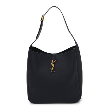 SAINT LAURENT Supple Calfskin Large Le 5 A 7 Soft Hobo Bleu Abysse