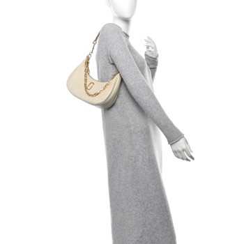 MARC JACOBS Calfskin The Curve Bag Cloud White