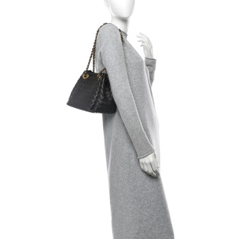 BOTTEGA VENETA Nappa Intrecciato Small Parachute Chain Shoulder Bag Fondant