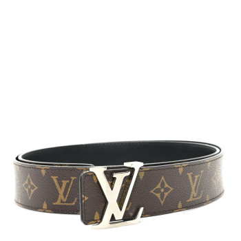 LOUIS VUITTON Monogram Calfskin 40mm LV Initiales Reversible Belt 100 40 Black