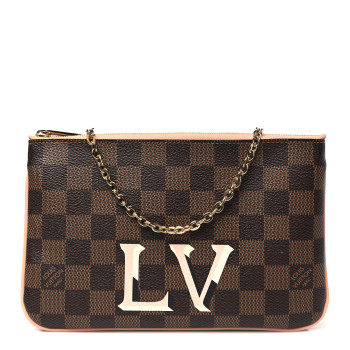 LOUIS VUITTON Damier Ebene Double Zip Pochette