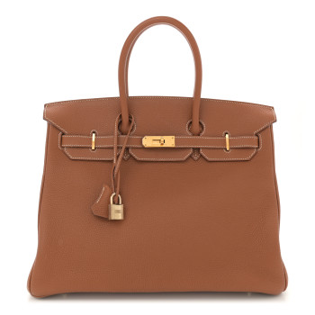 HERMES Togo Birkin 35 Gold