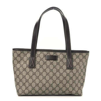 GUCCI GG Supreme Monogram Small Joy Tote Dark Brown