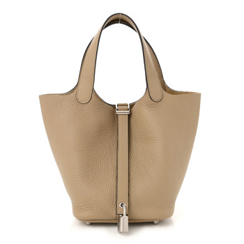 HERMES Taurillon Clemence Picotin Lock 18 PM Trench