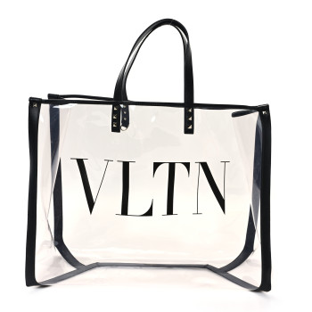 VALENTINO GARAVANI Plexy VLTN Large Shopping Bag Transparent