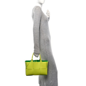 BOTTEGA VENETA Nappa Maxi Intrecciato Small Arco Tote Acid
