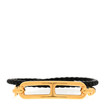 HERMES Swift Roulis Double Tour Bracelet Black