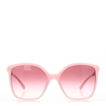 CHANEL Acetate Calfskin SquareSunglasses 5546-Q-A Light Pink