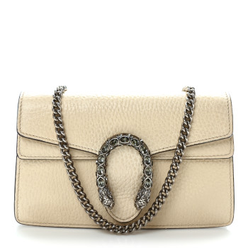 GUCCI Dollar Calfskin Crystal Super Mini Dionysus Shoulder Bag Mystic White Black Diamond