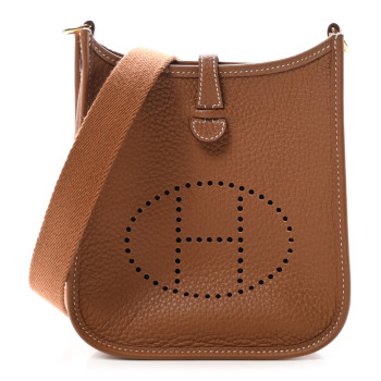 HERMES Taurillon Clemence Evelyne TPM Gold