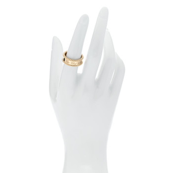 VAN CLEEF & ARPELS 18K Yellow Gold Perlee Signature Ring 54 7