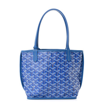 GOYARD Goyardine Reversible Mini Anjou Sky Blue