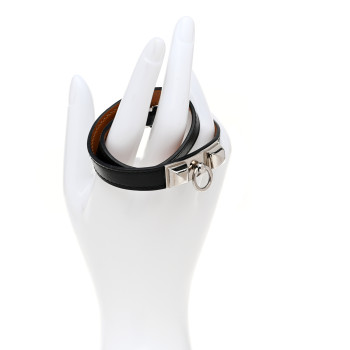 HERMES Chamonix Rivale Double Tour Bracelet XS Black