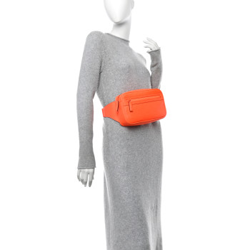 GUCCI Rubber Effect Monogram GG Belt Bag New Orange Fluo