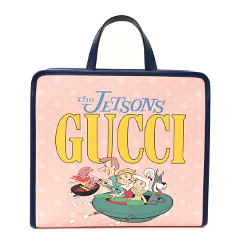 GUCCI Coated Canvas The Jetsons Childrens Tote Pink Multicolor