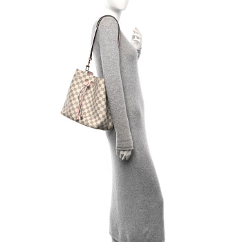 LOUIS VUITTON Damier Azur Neonoe MM Eau De Rose