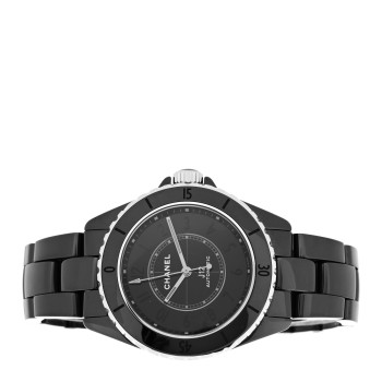 CHANEL Stainless Steel Ceramic 38mm J12 Phantom Automatic Watch Black