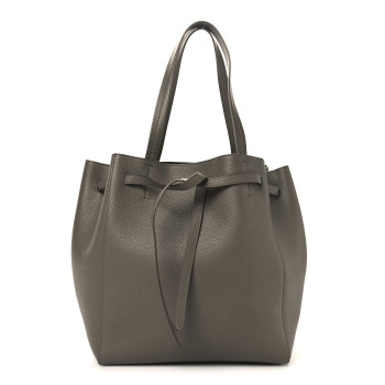 CELINE Soft Grained Calfskin Small Belt Cabas Phantom Taupe