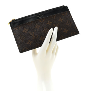 LOUIS VUITTON Monogram Slim Purse Black