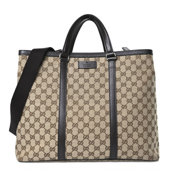 GUCCI GG Monogram Large Joy Tote Bag Dark Brown