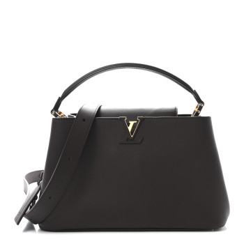 LOUIS VUITTON Smooth Calfskin Capucines MM Souple Chocolate