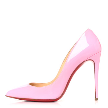 CHRISTIAN LOUBOUTIN Patent Pigalle Follies 100 Pumps 37.5 Dolly