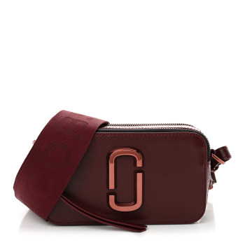 MARC JACOBS Saffiano Snapshot Camera Bag Burgundy