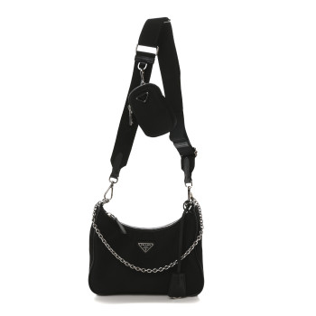 PRADA Nylon Re-Edition 2005 Shoulder Bag Black
