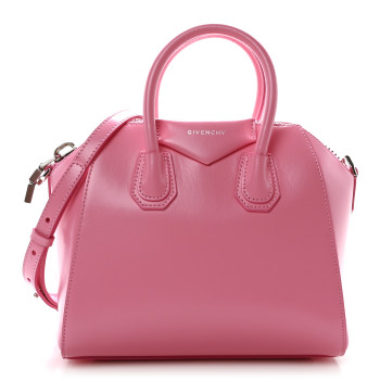 GIVENCHY Shiny Lord Calfskin Mini Antigona Bright Pink