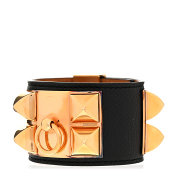 HERMES Epsom Collier de Chien CDC Bracelet XS Black