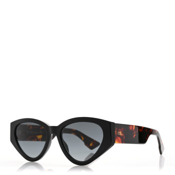 CHRISTIAN DIOR Acetate Spirit 2 Square Sunglasses Black Tortoise