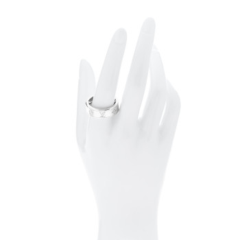 LOUIS VUITTON 18K White Gold Les Gaston Ring 63 10.5