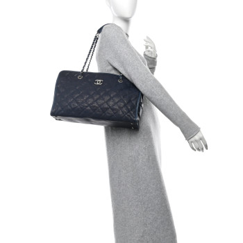 CHANEL Caviar Quilted French Riviera Tote Blue