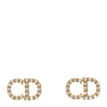 CHRISTIAN DIOR Pearl Clair D Lune Earrings Gold