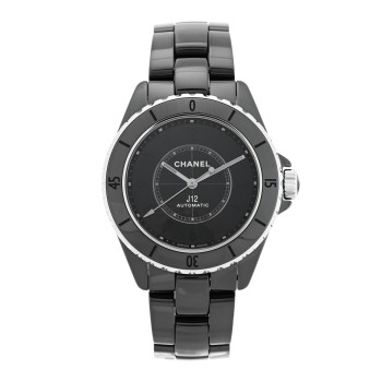 CHANEL Stainless Steel Ceramic 38mm J12 Phantom Automatic Watch Black
