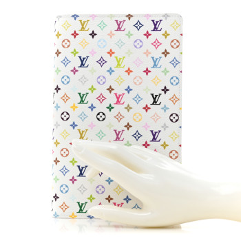 LOUIS VUITTON LV X TM Monogram Multicolor Emily Notebook Cover MM White
