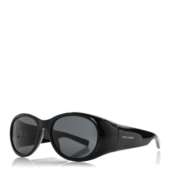 SAINT LAURENT Acetate Oval Sunglasses SL736 Black