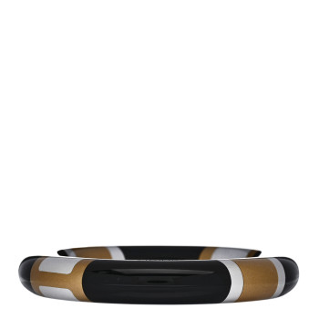 HERMES Lacquered Wood H Equipe GM Bangle Bracelet T2 Black