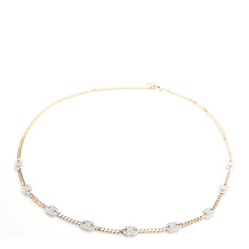 CHANEL Crystal CC Chain Links Belt Gold Silver