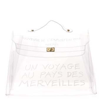 HERMES Vinyl Souvenir De L'Exposition Kelly Transparent