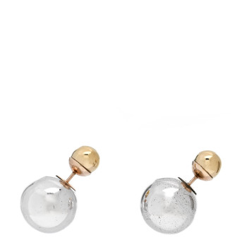 CHRISTIAN DIOR Mise En Dior Tribal Earrings Silver Gold