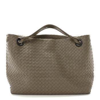 BOTTEGA VENETA Nappa Intrecciato Medium Garda Bag Fume